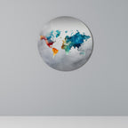 FACETED WORLDVIEW Round Wall Art