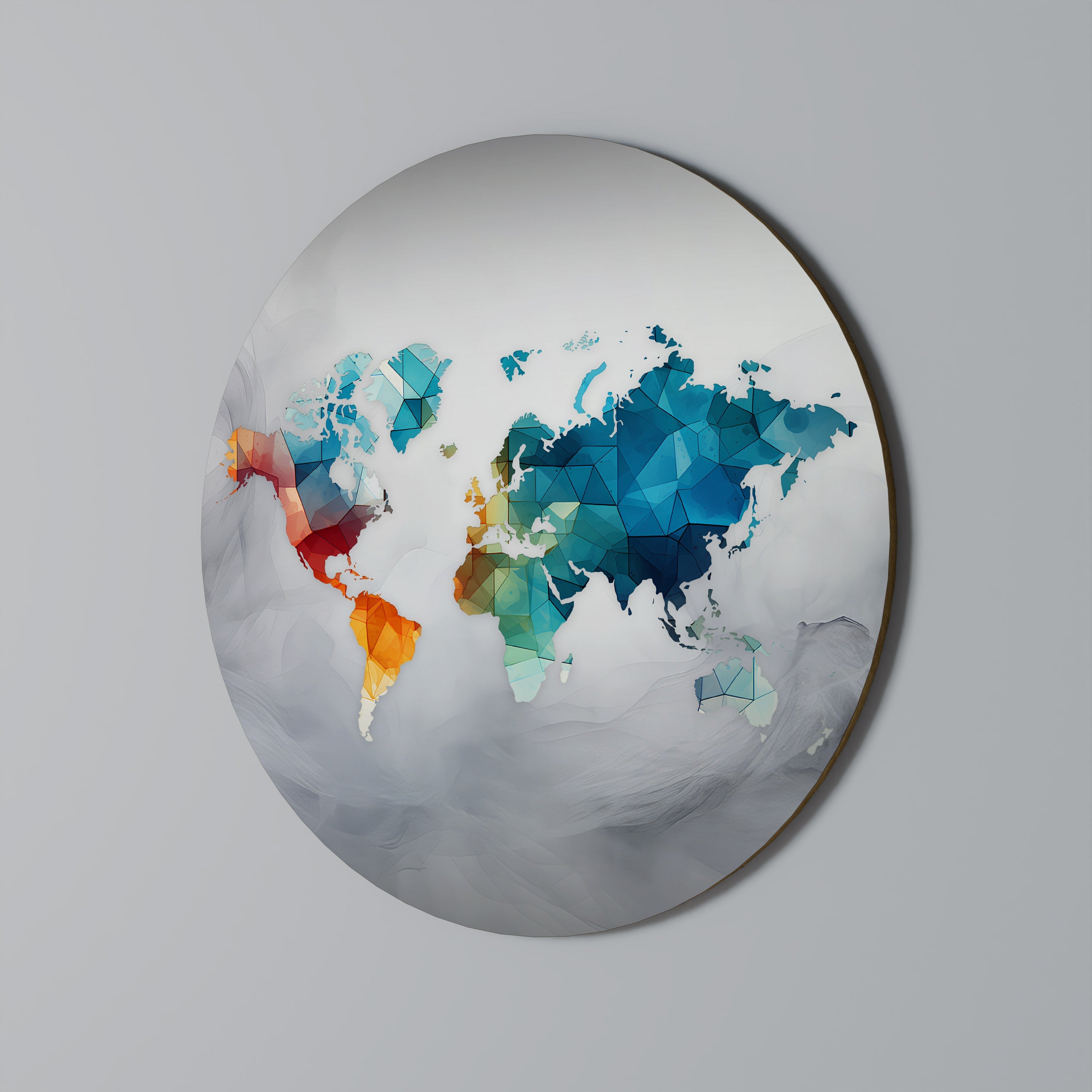 FACETED WORLDVIEW Round Wall Art