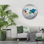 FACETED WORLDVIEW Round Wall Art