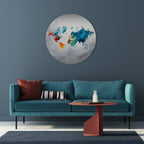 FACETED WORLDVIEW Round Wall Art