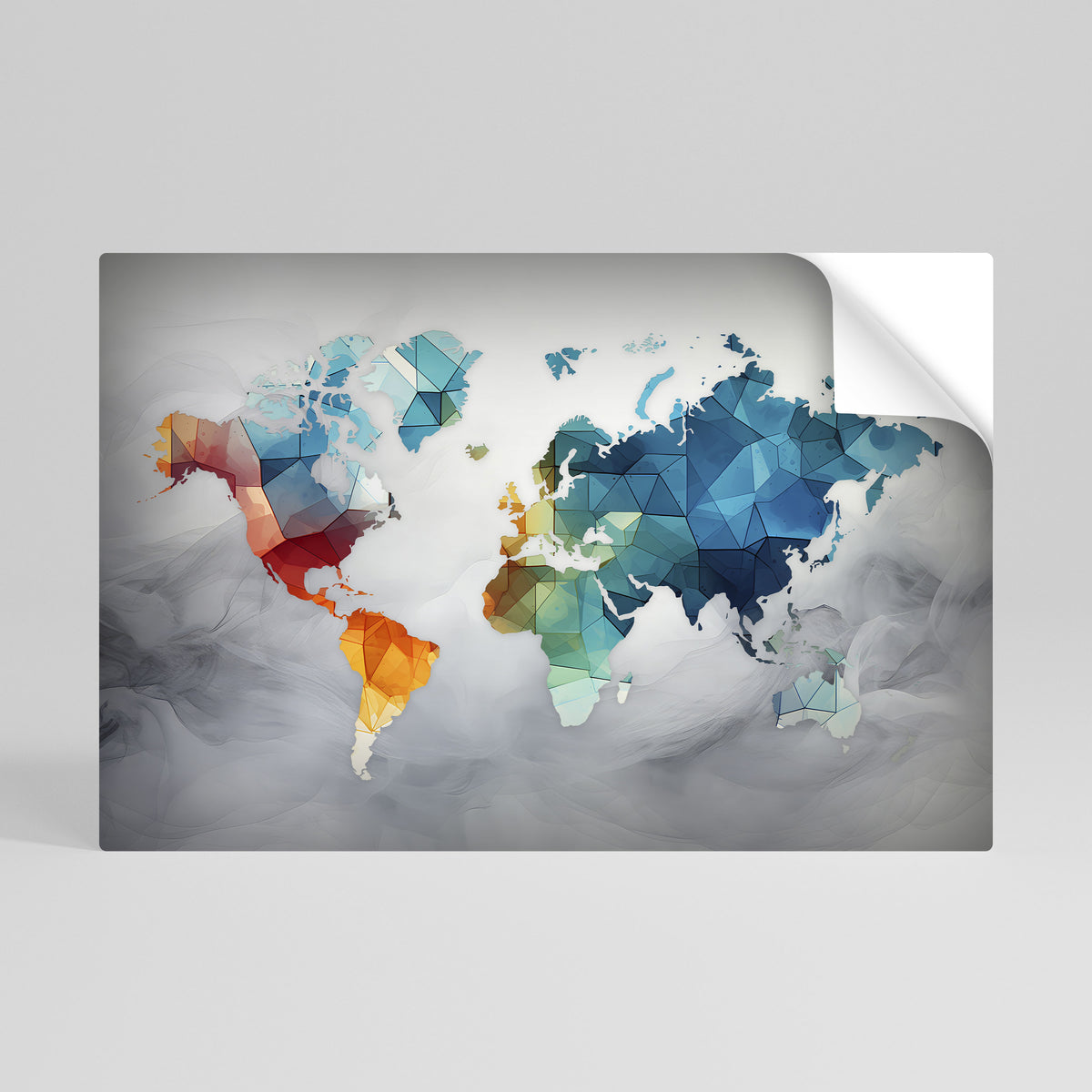 FACETED WORLDVIEW Självhäftande Horisontell Poster