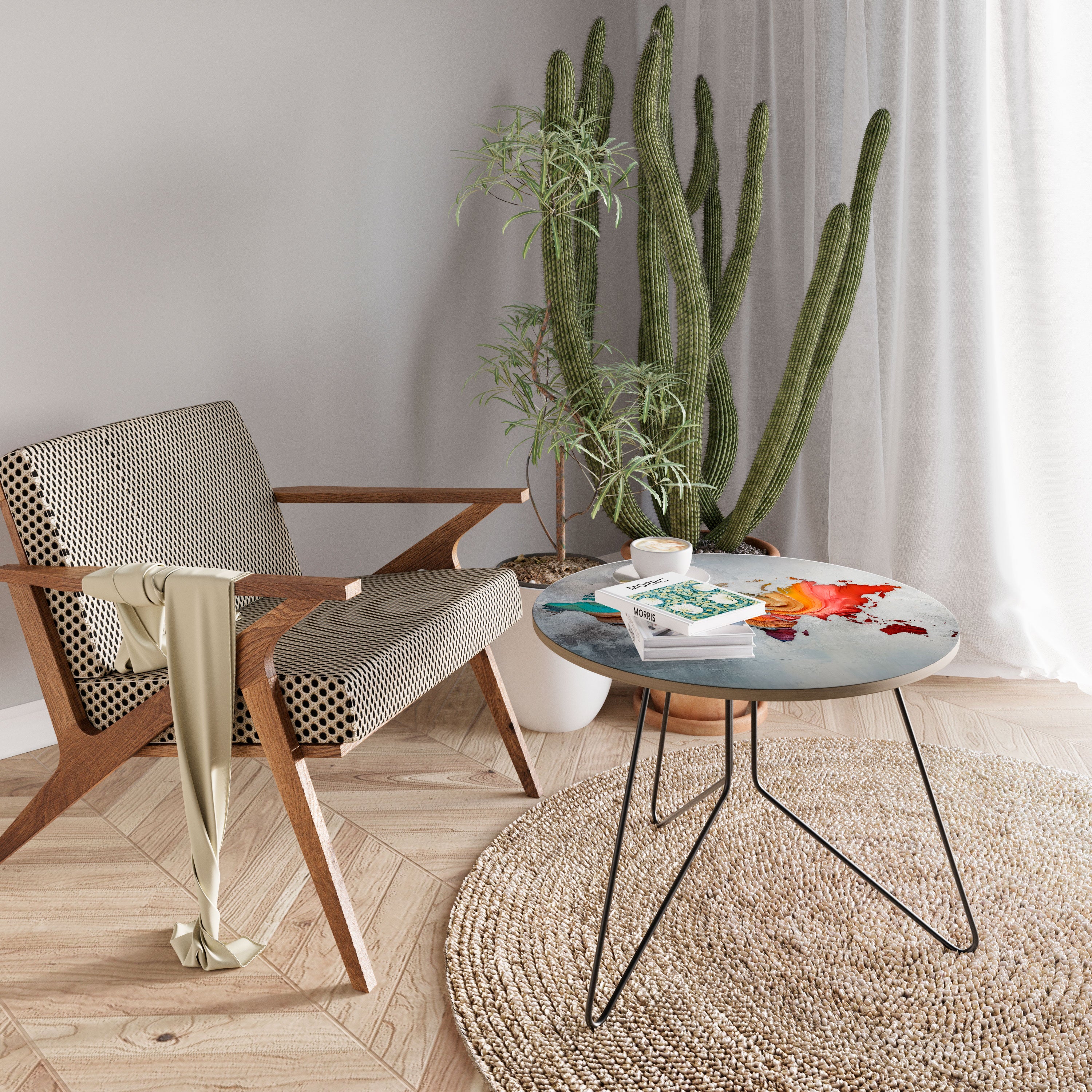 PAINTED CONTINENTS Coffee Table