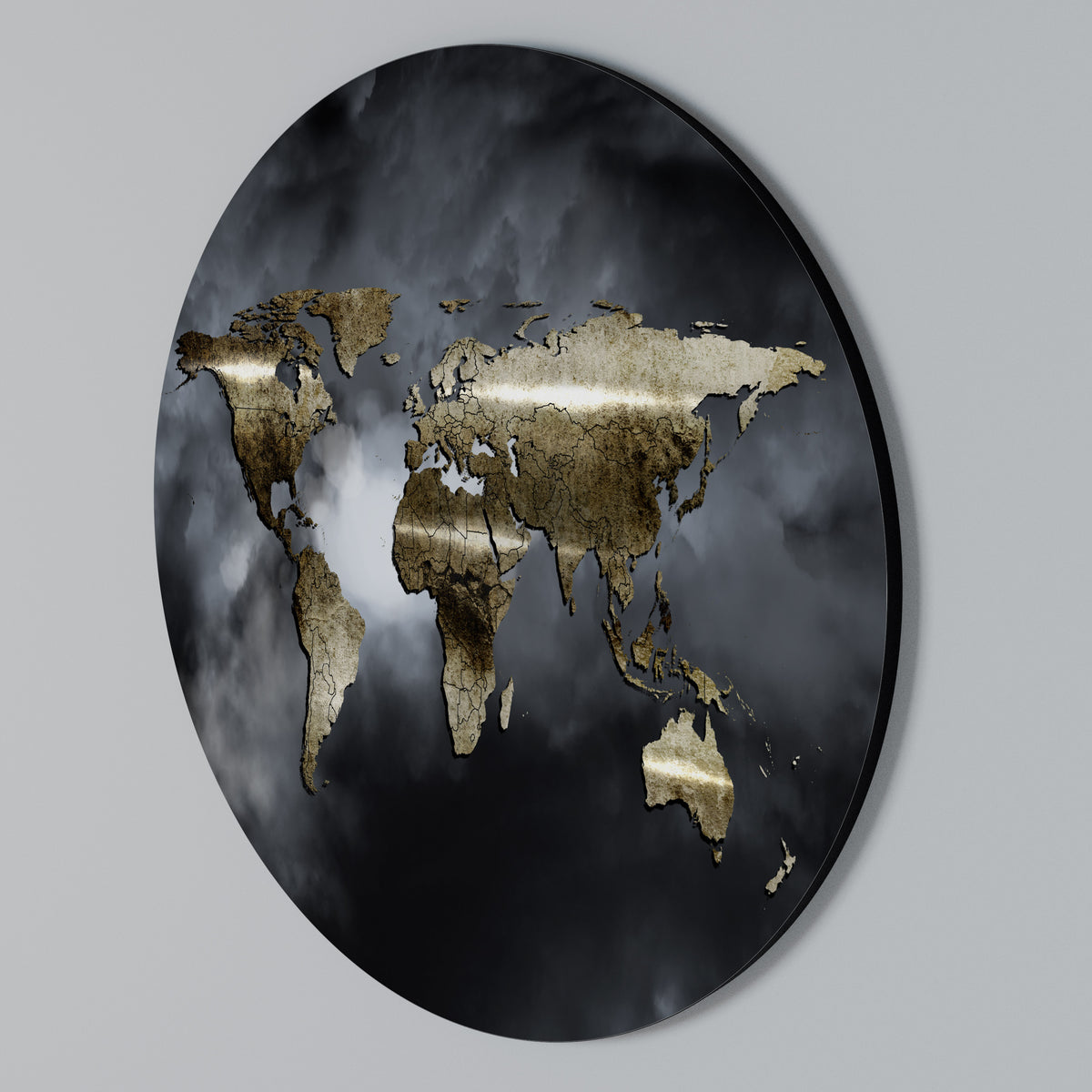 GOLDEN EARTH REVERIE Rund väggdekor