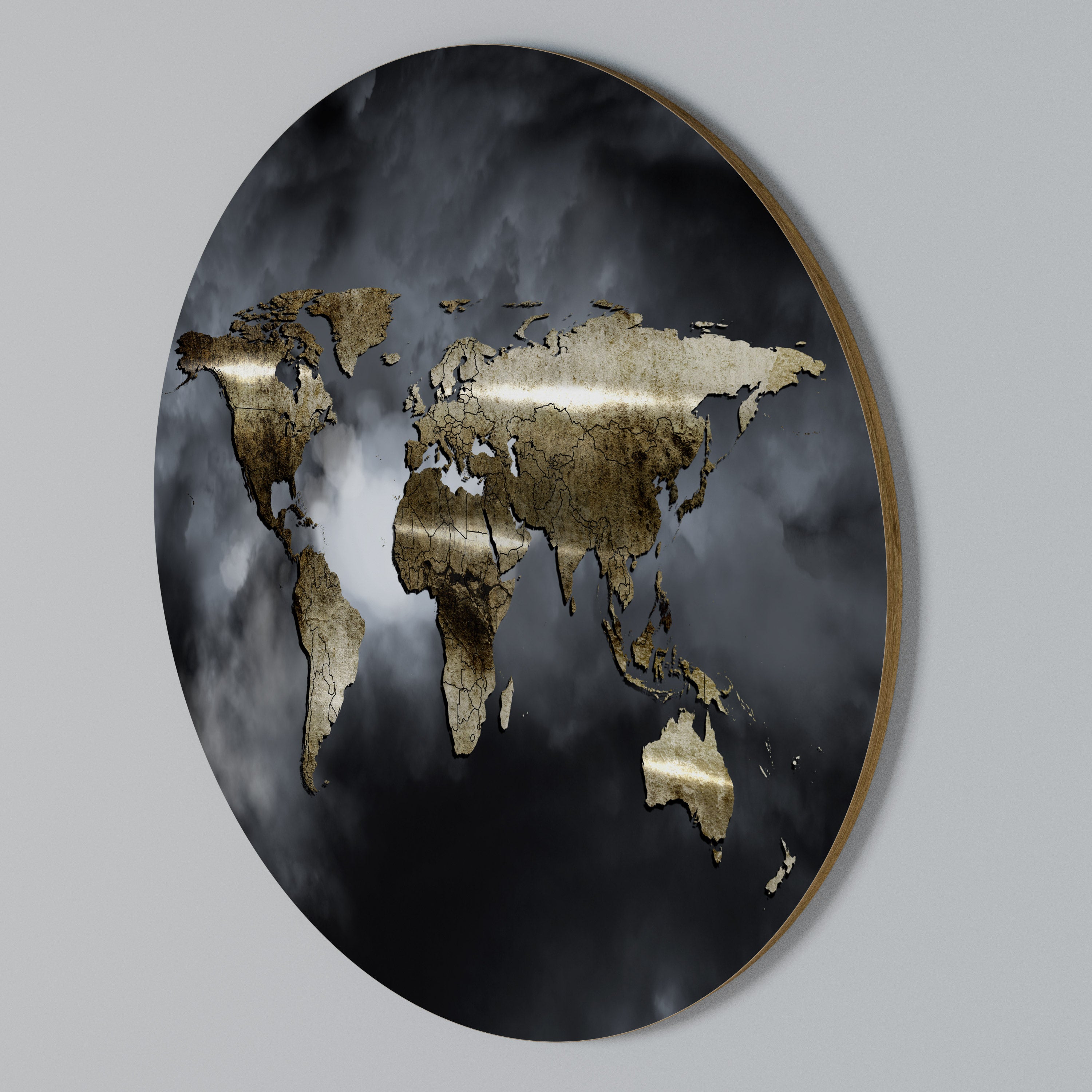 GOLDEN EARTH REVERIE Round Wall Art