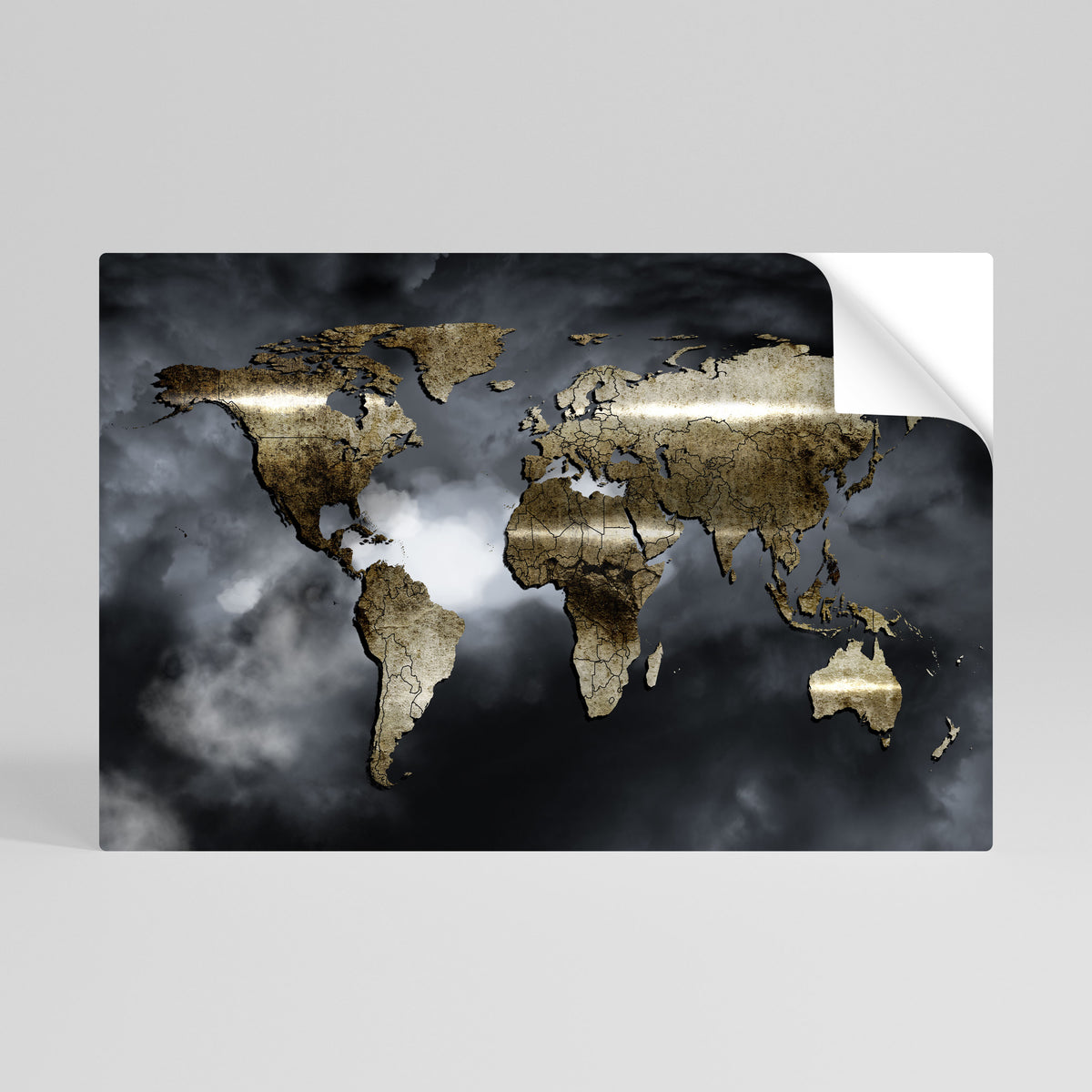 GOLDEN EARTH REVERIE Självhäftande Horisontell Poster