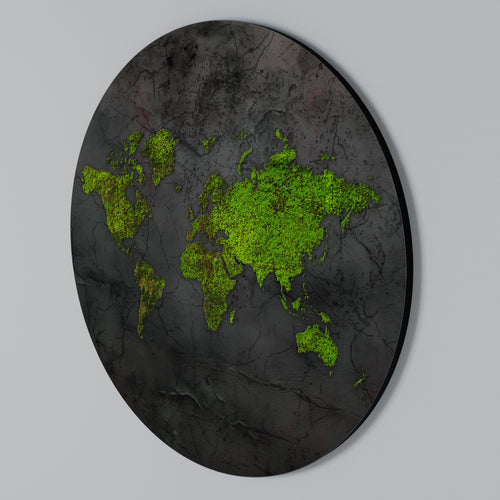 GREENER LANDS EMBRACED Rund väggdekor