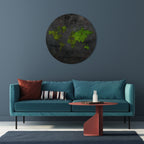 GREENER LANDS EMBRACED Round Wall Art