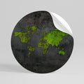 GREENER LANDS EMBRACED Peel and Stick Round Sticker