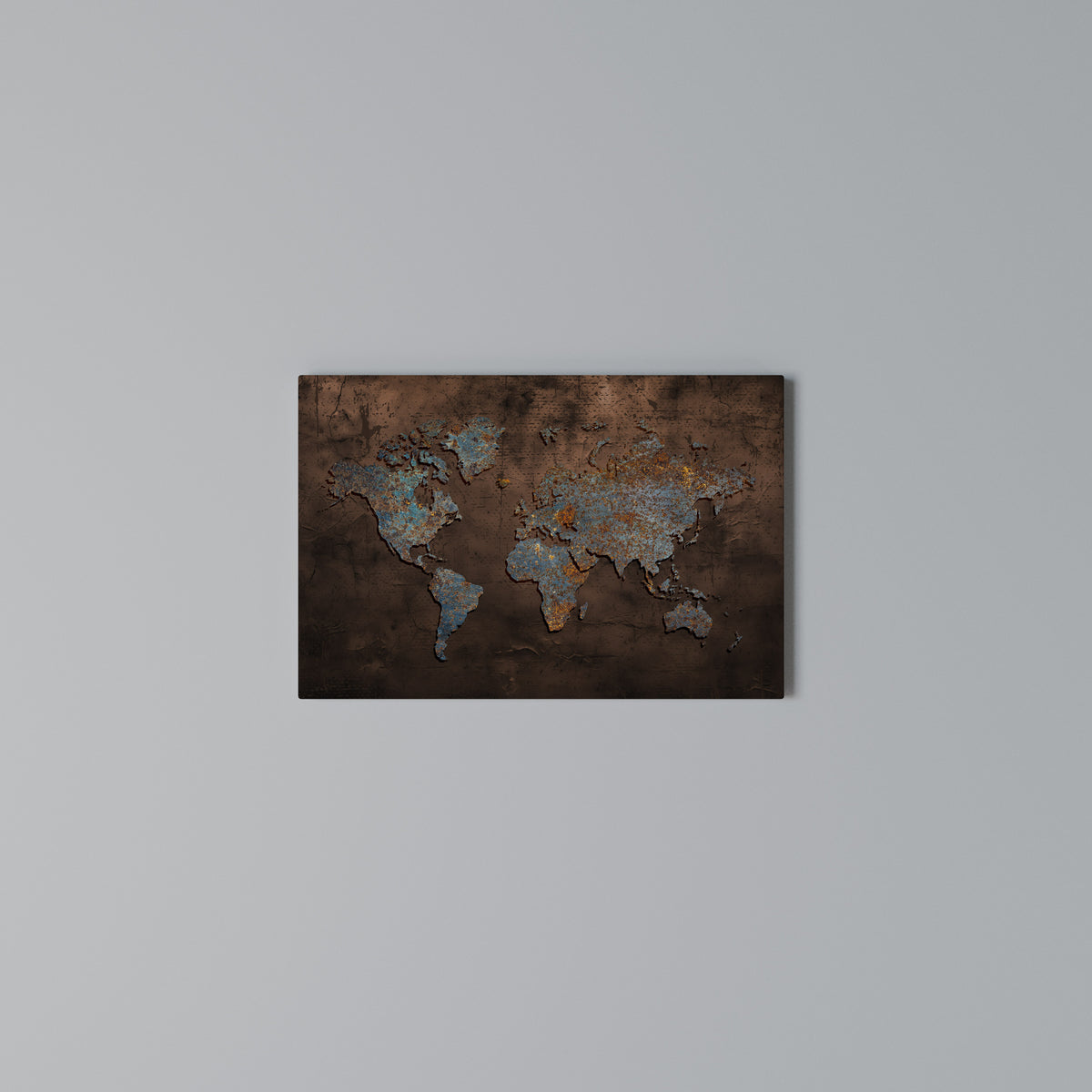 METALLIC MAP OF MEMORIES Horizontal Canvas Print