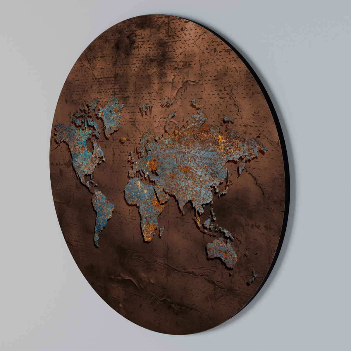 METALLIC MAP OF MEMORIES Rund väggdekor