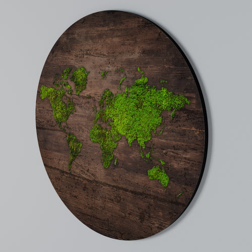 GREEN EARTH VISION Rund väggdekor