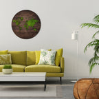 GREEN EARTH VISION Round Wall Art