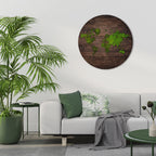 GREEN EARTH VISION Round Wall Art