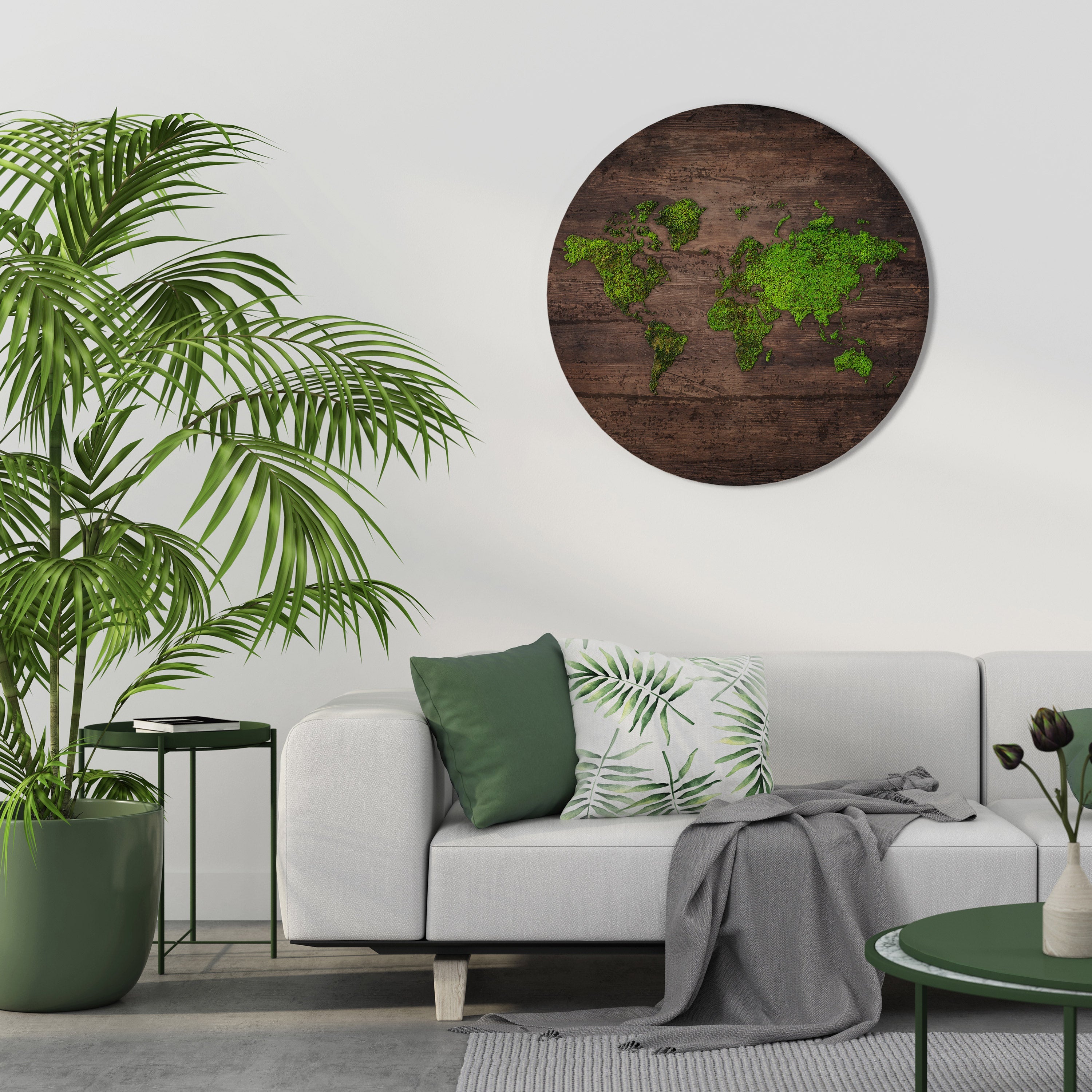 GREEN EARTH VISION Round Wall Art