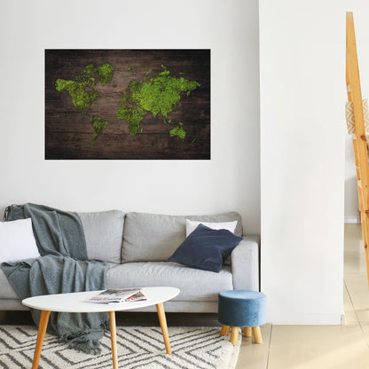 GREEN EARTH VISION horisontell affisch med självhäftande text