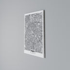 PARIS TOWN PLAN Vertical Canvas Print