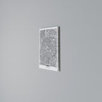PARIS TOWN PLAN Vertical Canvas Print