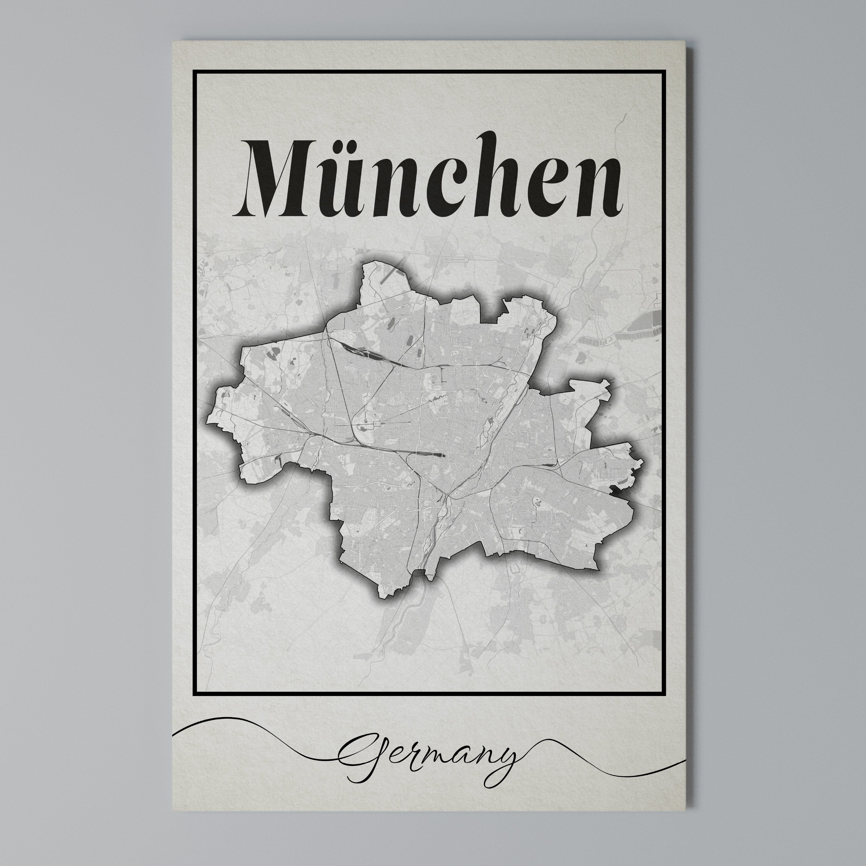 MONOCHROME MÜNCHEN Vertical Canvas Print