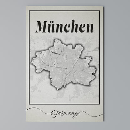 MONOCHROME MÜNCHEN Vertical Canvas Print