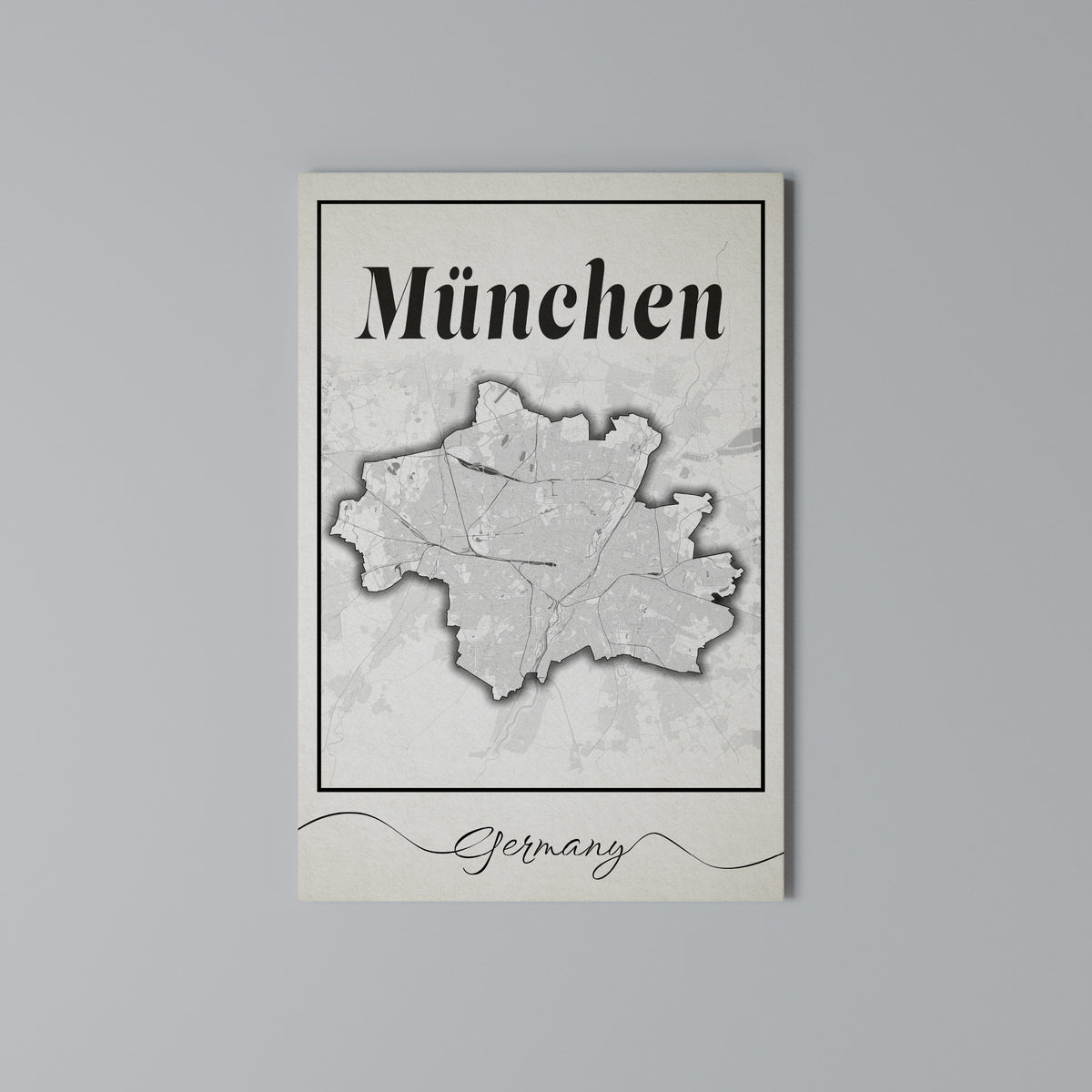 MONOCHROME MÜNCHEN Vertical Canvas Print