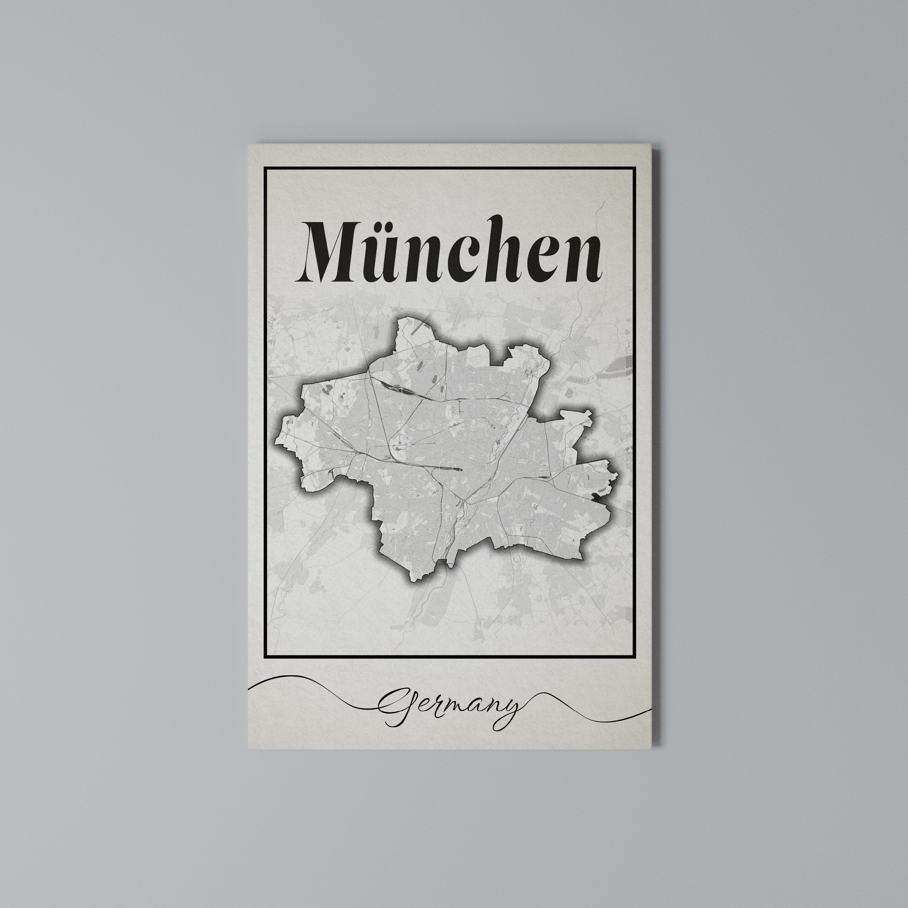 MONOCHROME MÜNCHEN Vertical Canvas Print