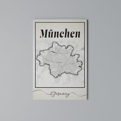 MONOCHROME MÜNCHEN Vertical Canvas Print