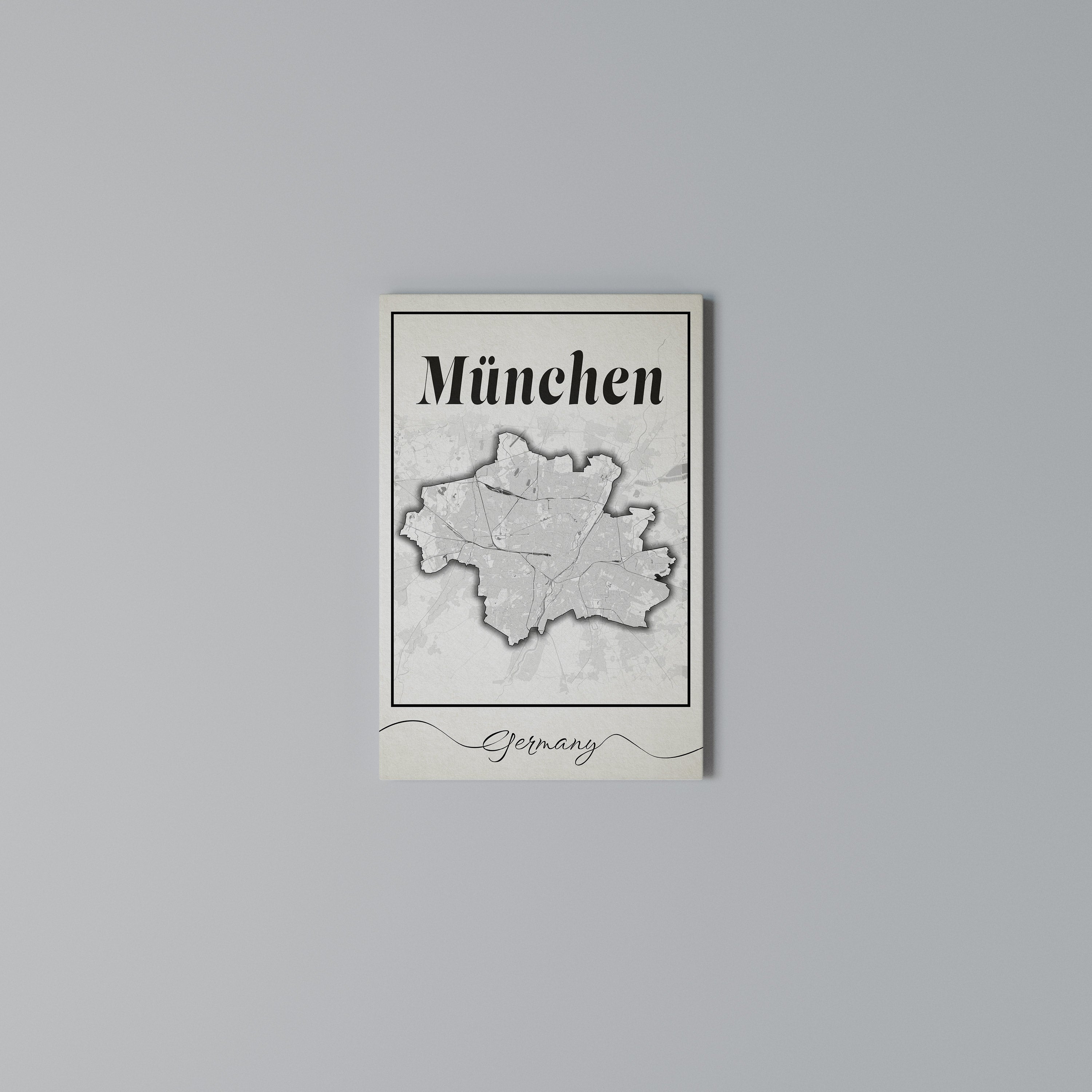 MONOCHROME MÜNCHEN Vertical Canvas Print