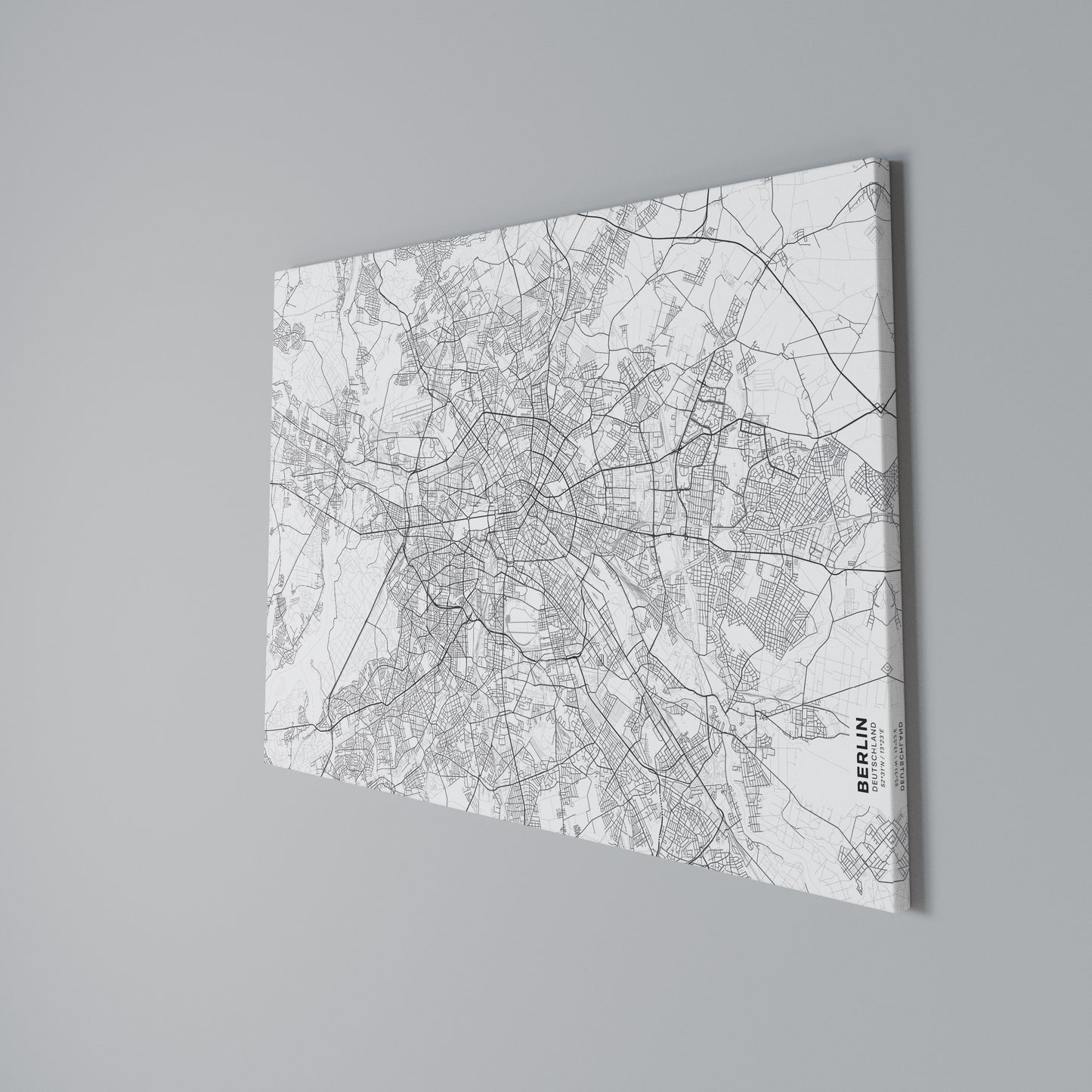 BERLIN PLAN Horizontal Canvas Print
