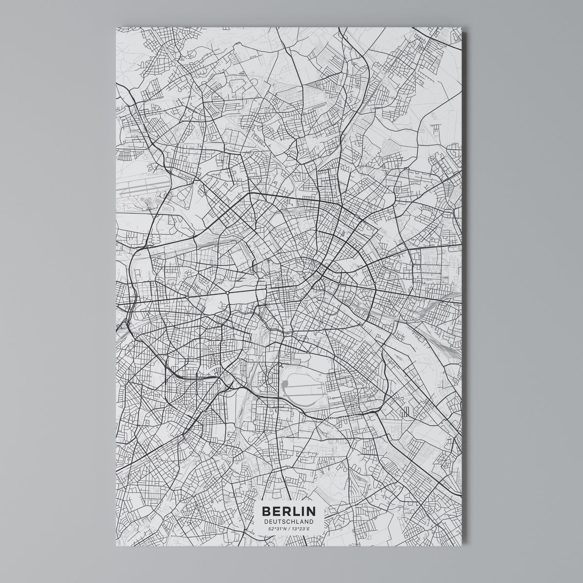BERLIN PLAN Vertical Canvas Print