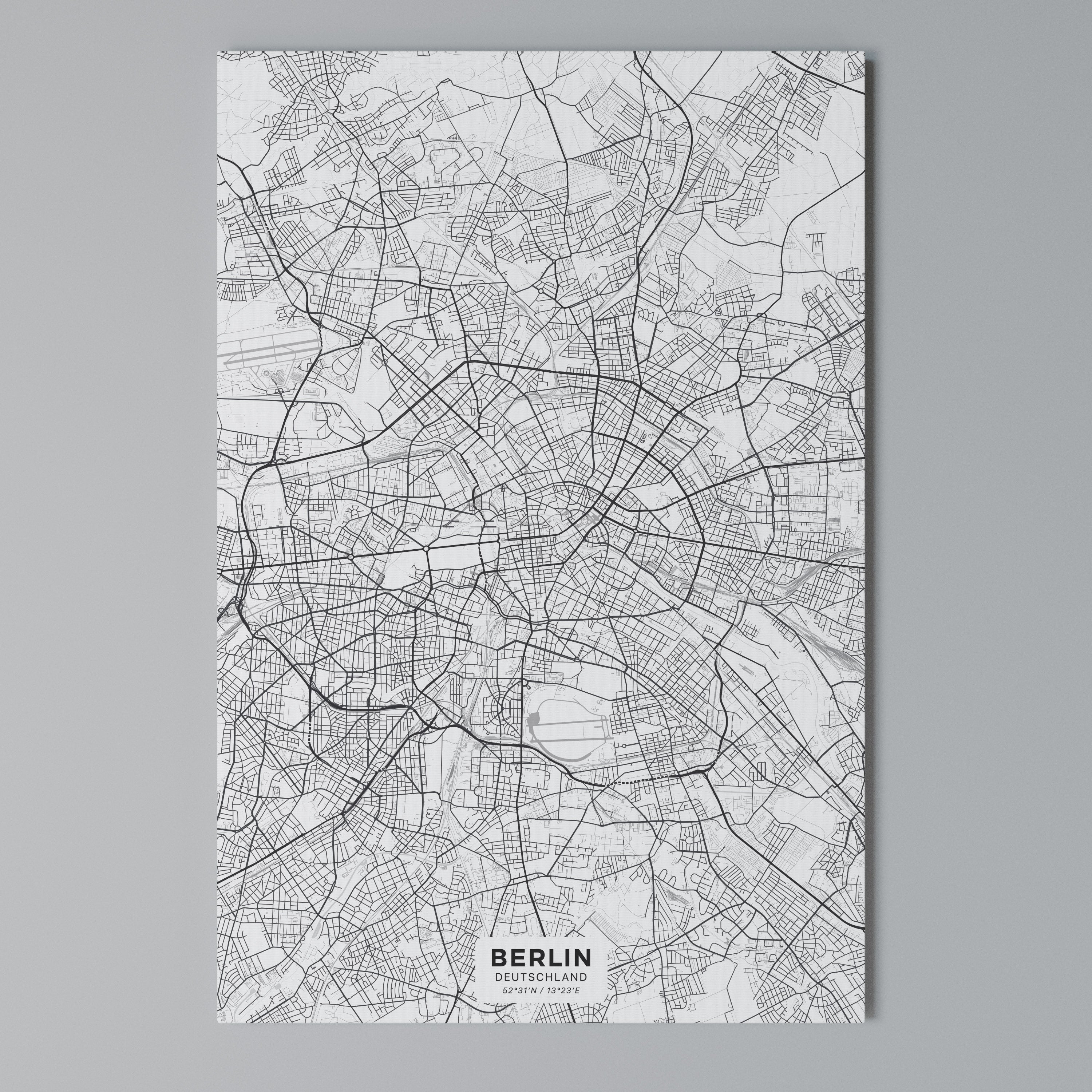 BERLIN PLAN Vertical Canvas Print