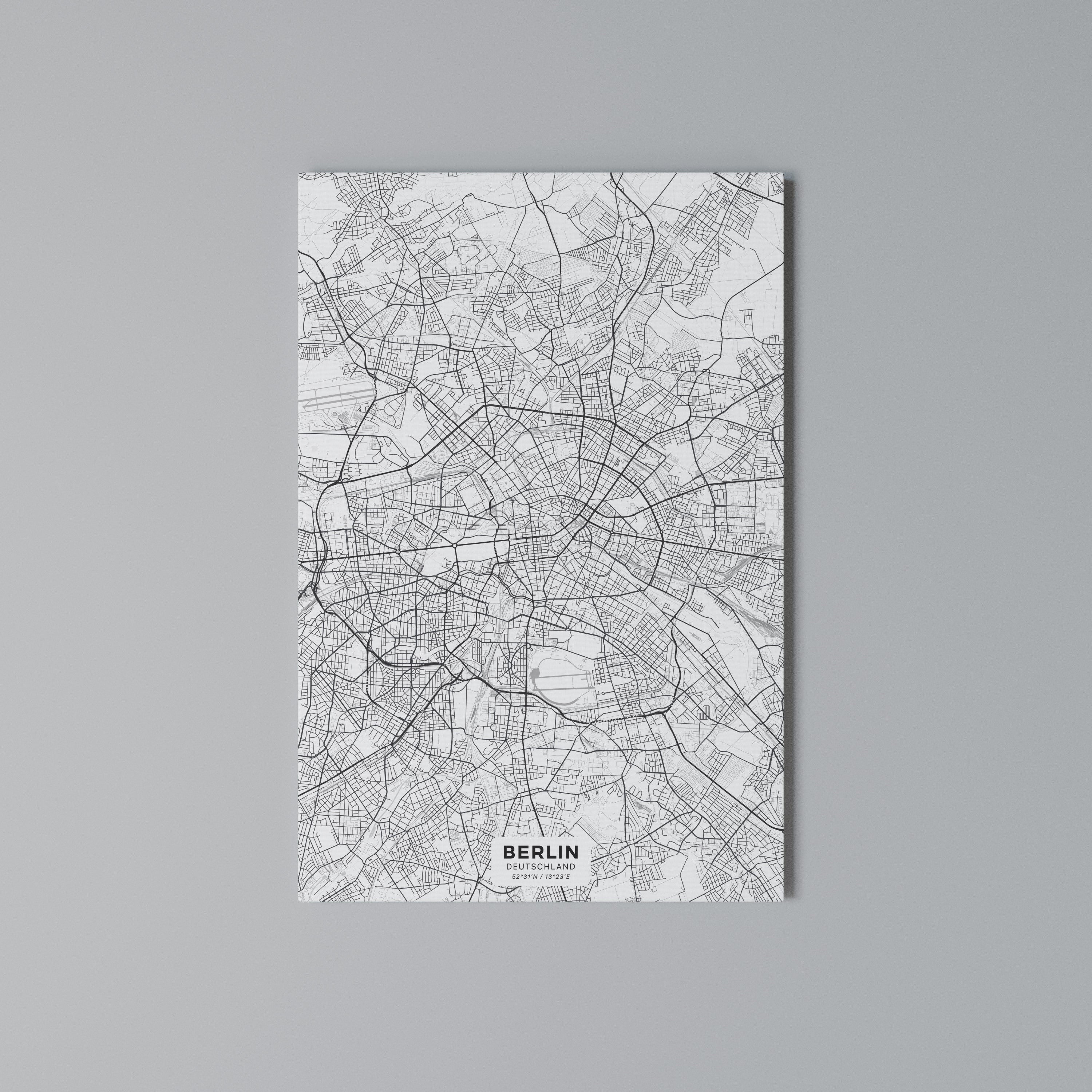 BERLIN PLAN Vertical Canvas Print