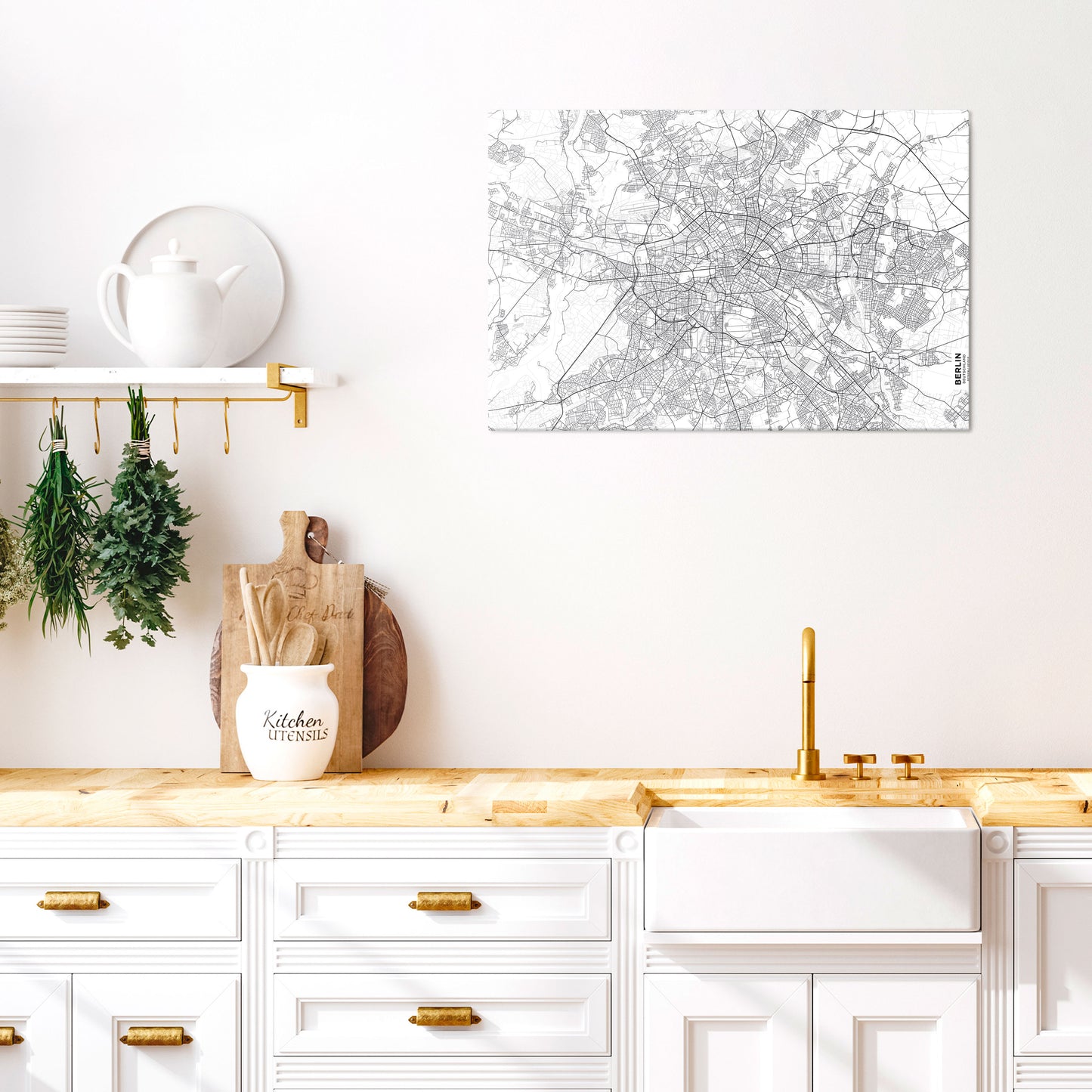 BERLIN PLAN Horizontal Canvas Print