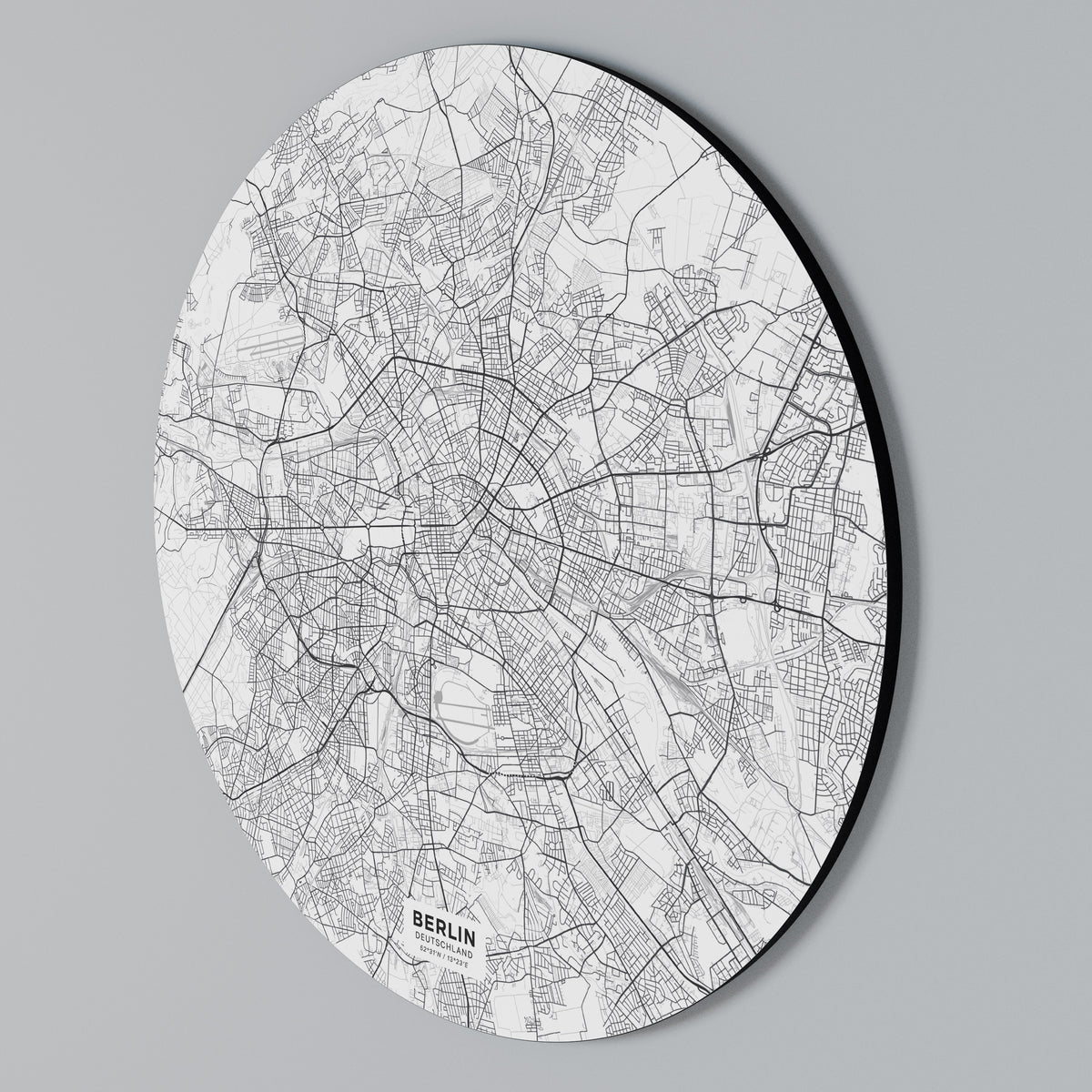 BERLIN PLAN Rund väggdekor