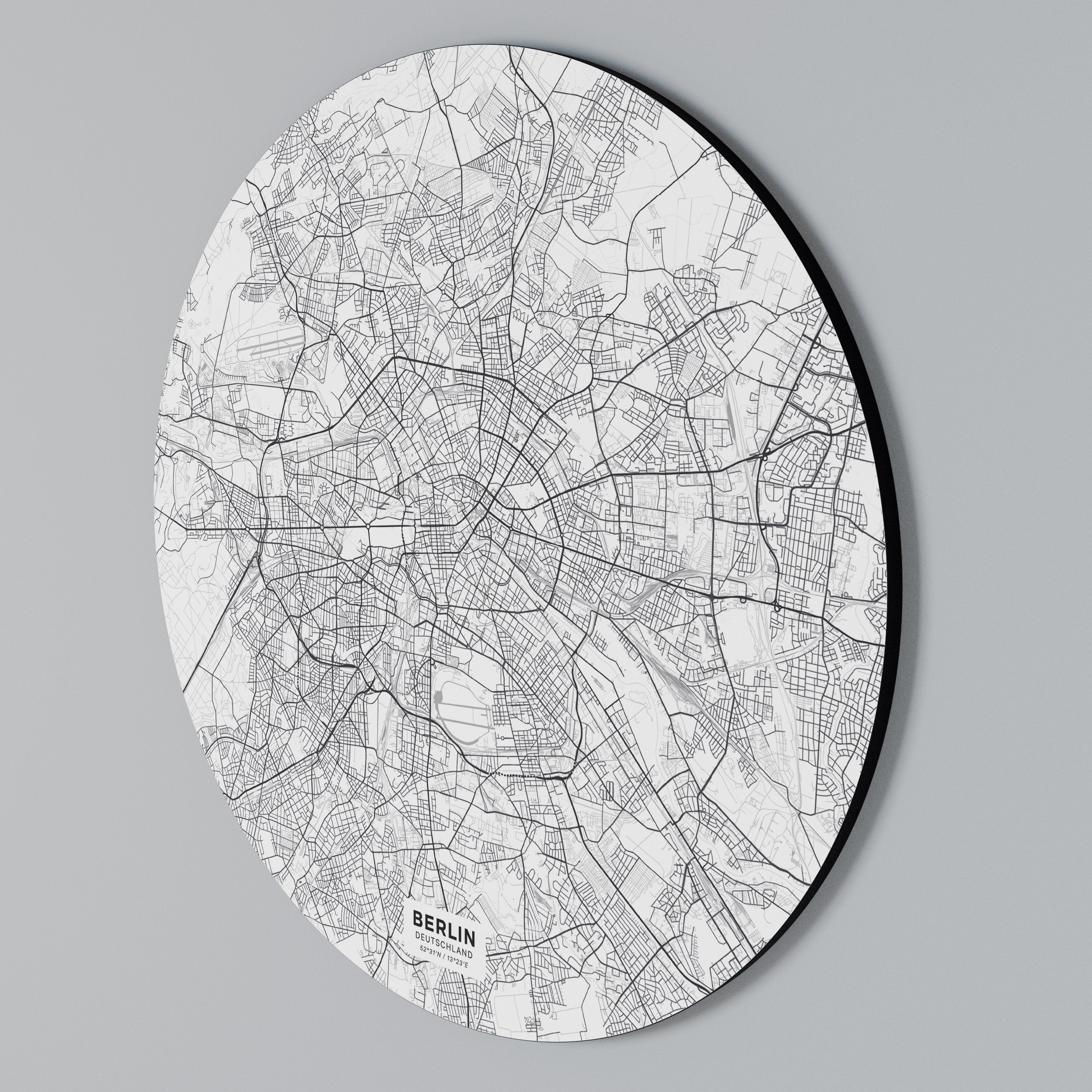 BERLIN PLAN Rund väggdekor