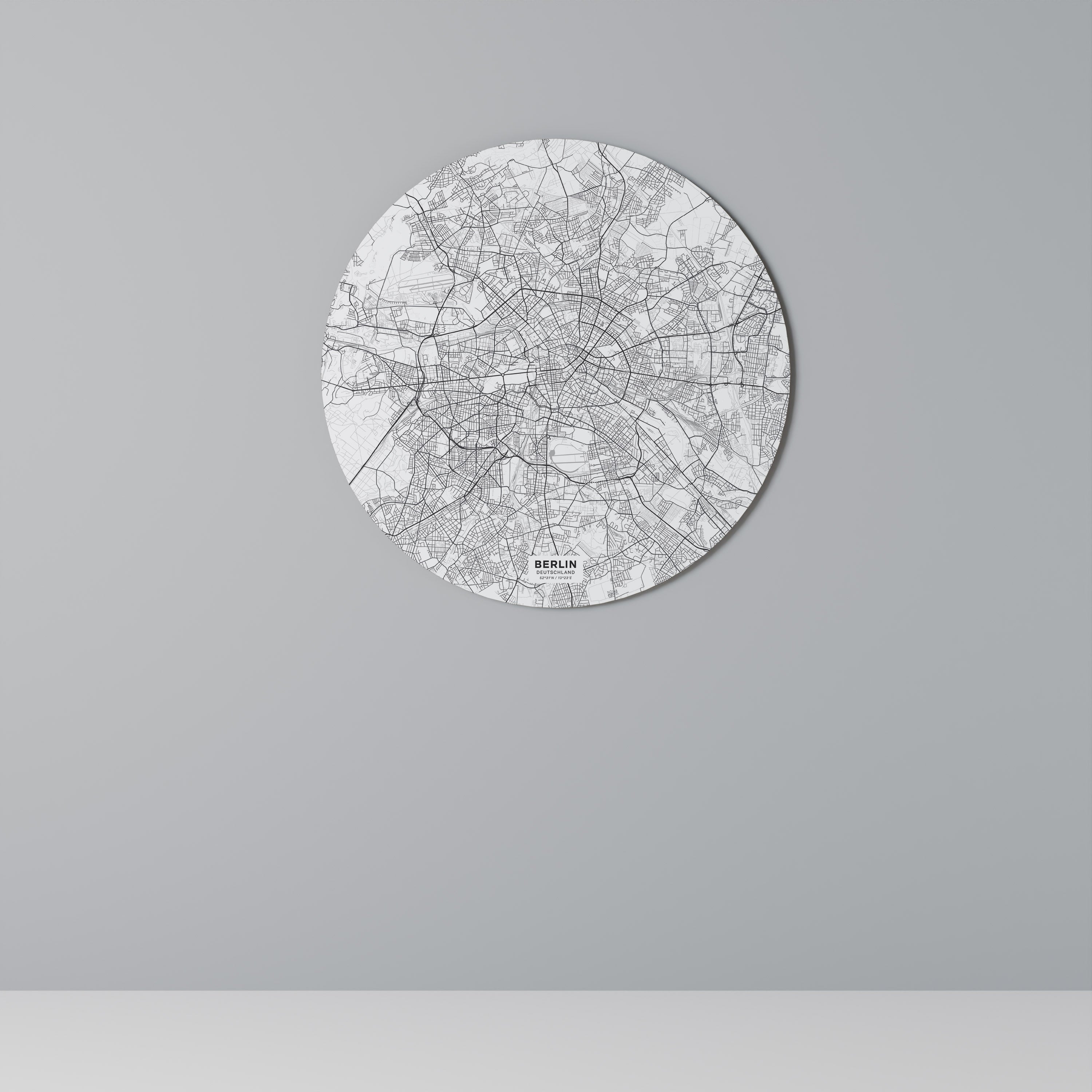 BERLIN PLAN Round Wall Art