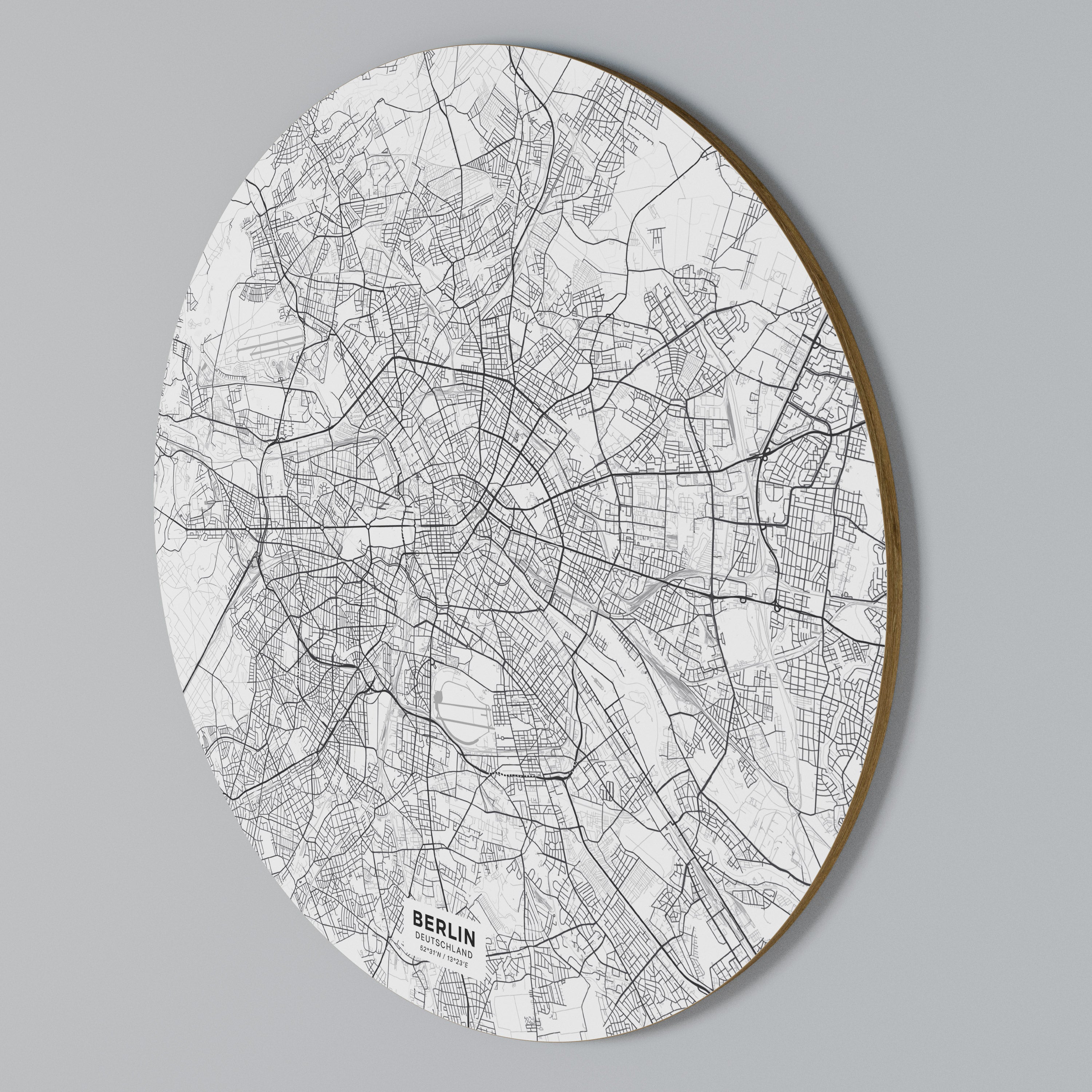 BERLIN PLAN Rund väggdekor