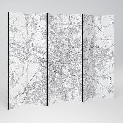 BERLIN PLAN Decorative 6-Panel Room Divider