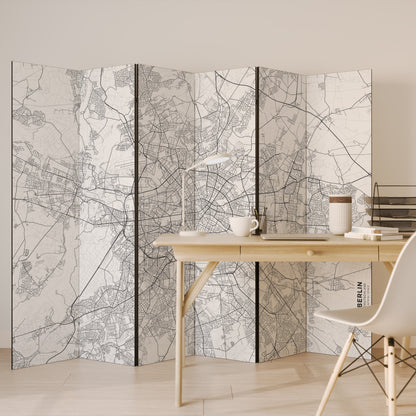 BERLIN PLAN Decorative 6-Panel Room Divider