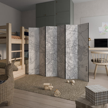 BERLIN PLAN Decorative 6-Panel Room Divider
