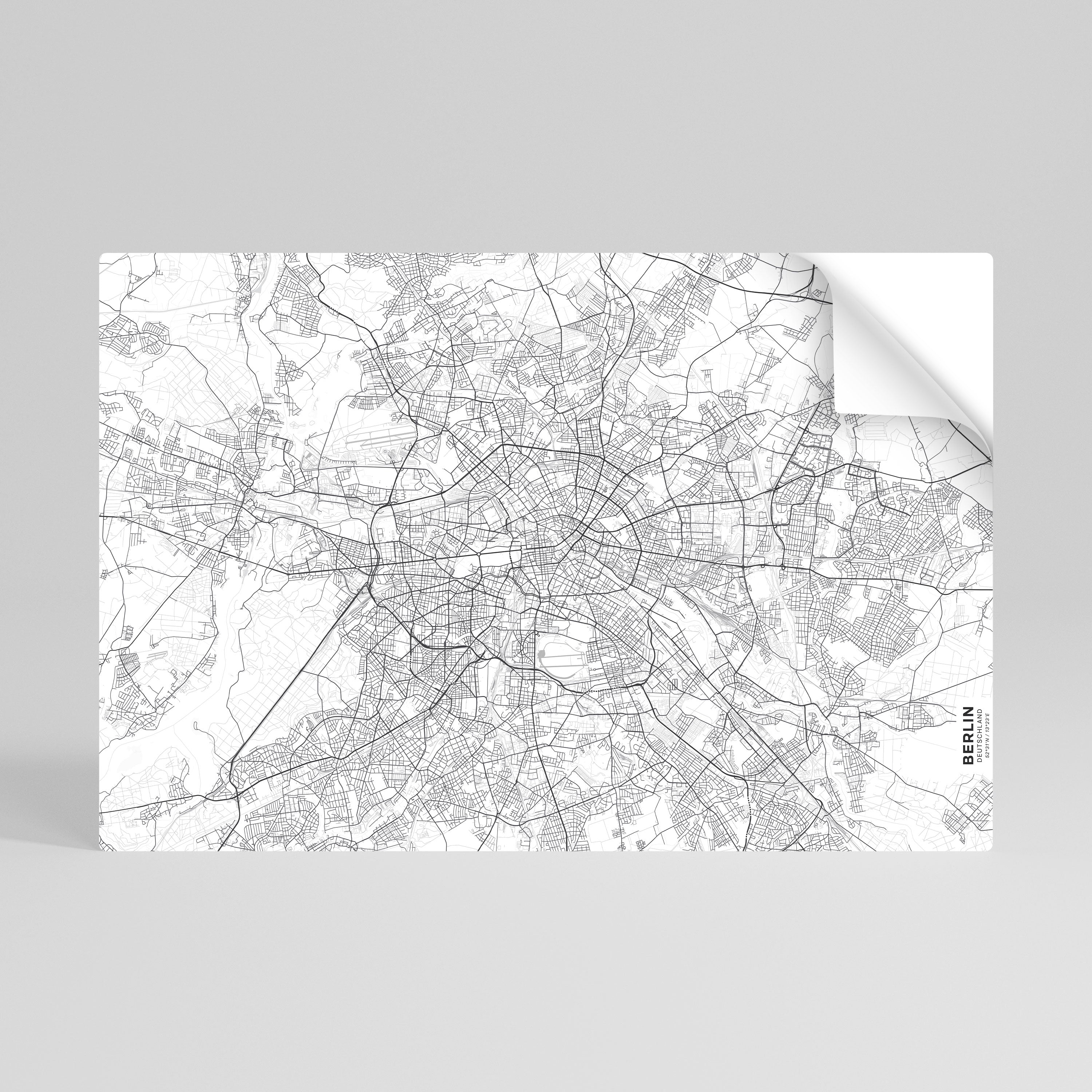 BERLIN PLAN Självhäftande Horisontell Poster