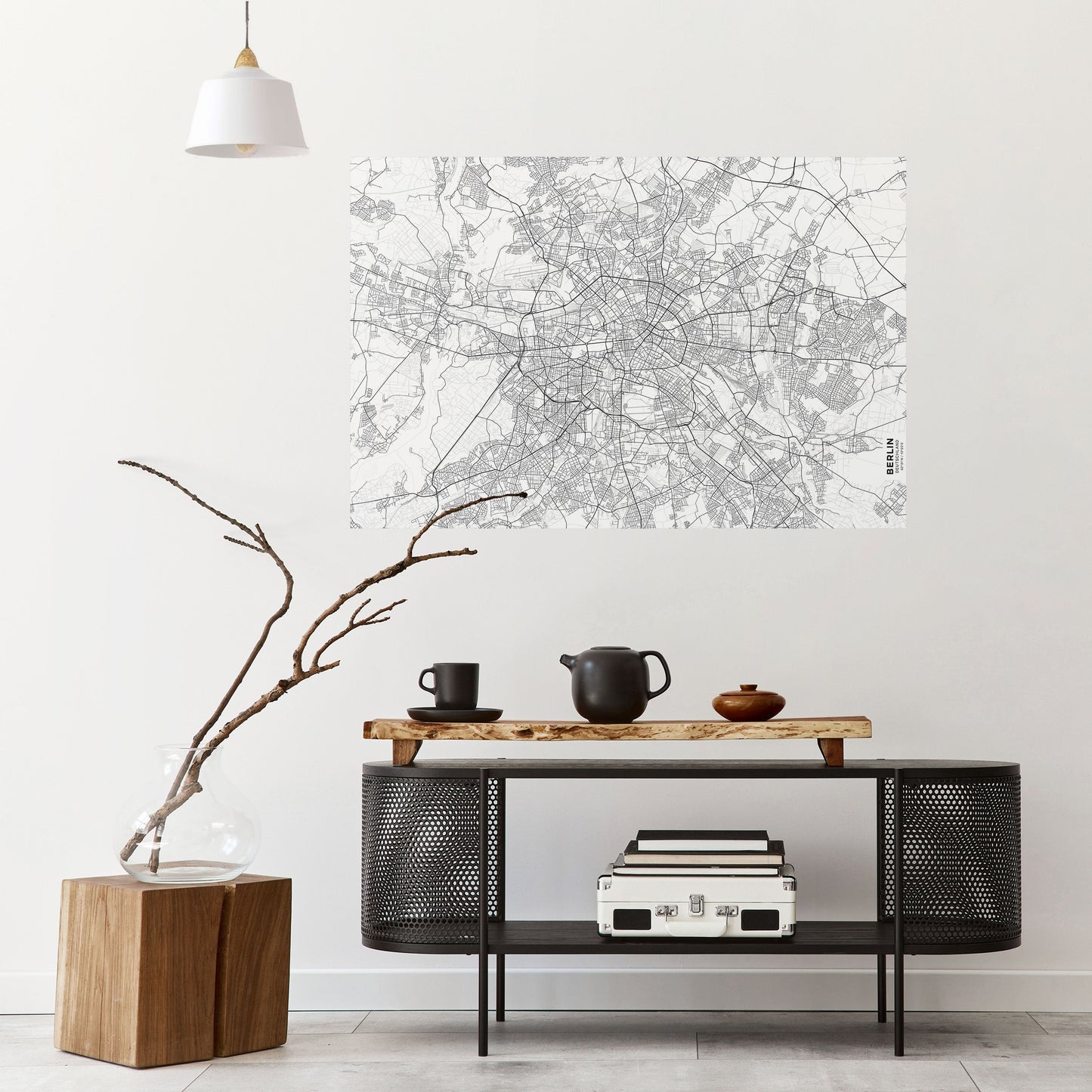 BERLIN PLAN Peel and Stick Horizontal Poster