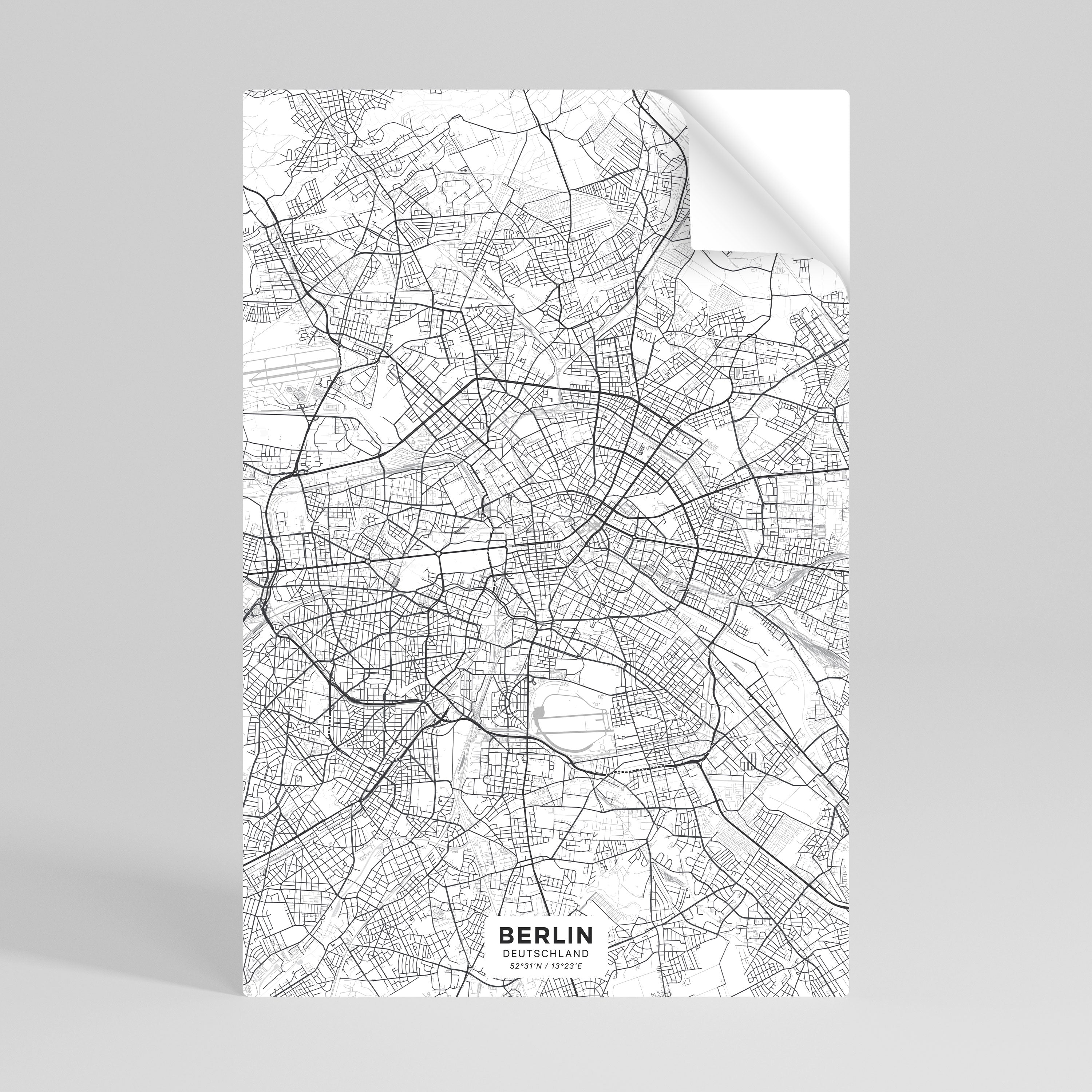 BERLIN PLAN Självhäftande Vertikal Poster