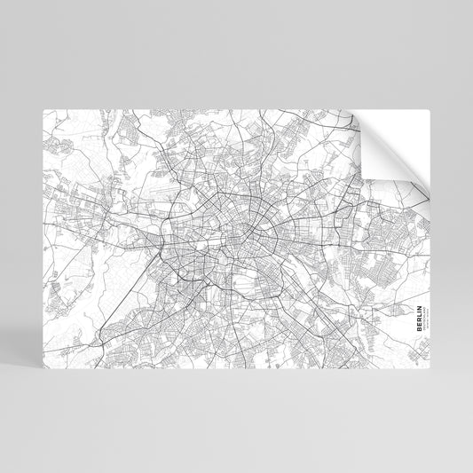 BERLIN PLAN Peel and Stick Horizontal Poster