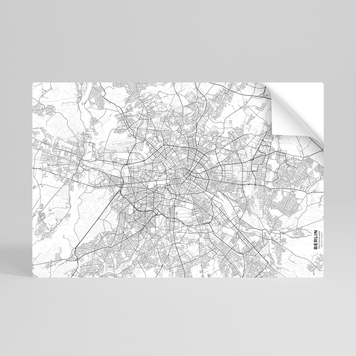 BERLIN PLAN Självhäftande Horisontell Poster