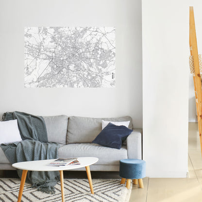 BERLIN PLAN Peel and Stick Horizontal Poster