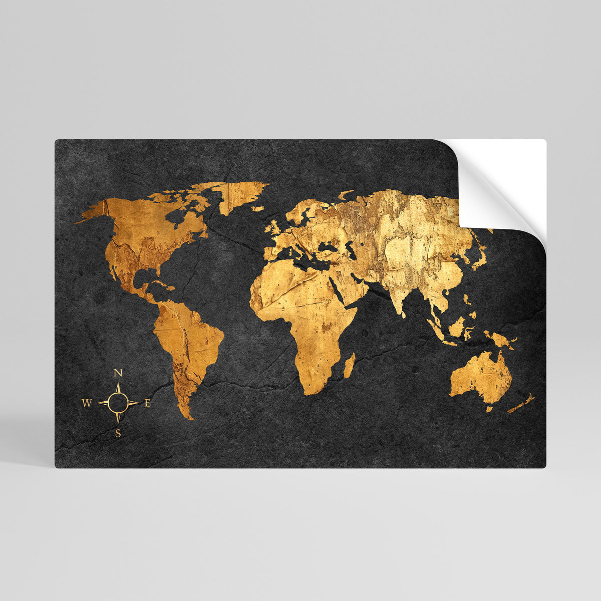 GOLDEN GLOBE ILLUSION Självhäftande Horisontell Poster