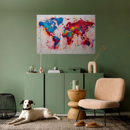 ARTISTIC ATLAS Horisontell affisch med självhäftande text