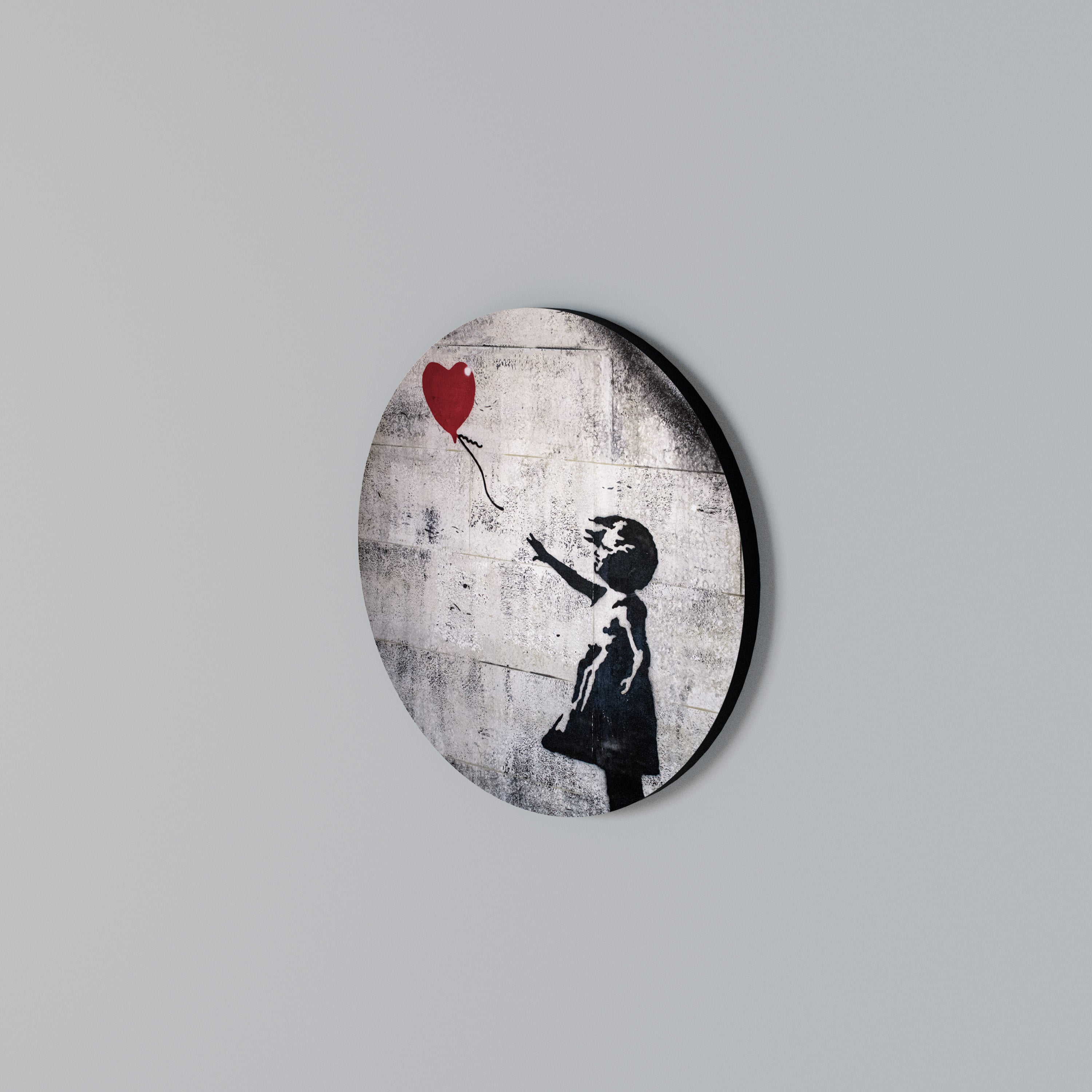 BALLON GIRL (BANKSY) Rund väggdekor