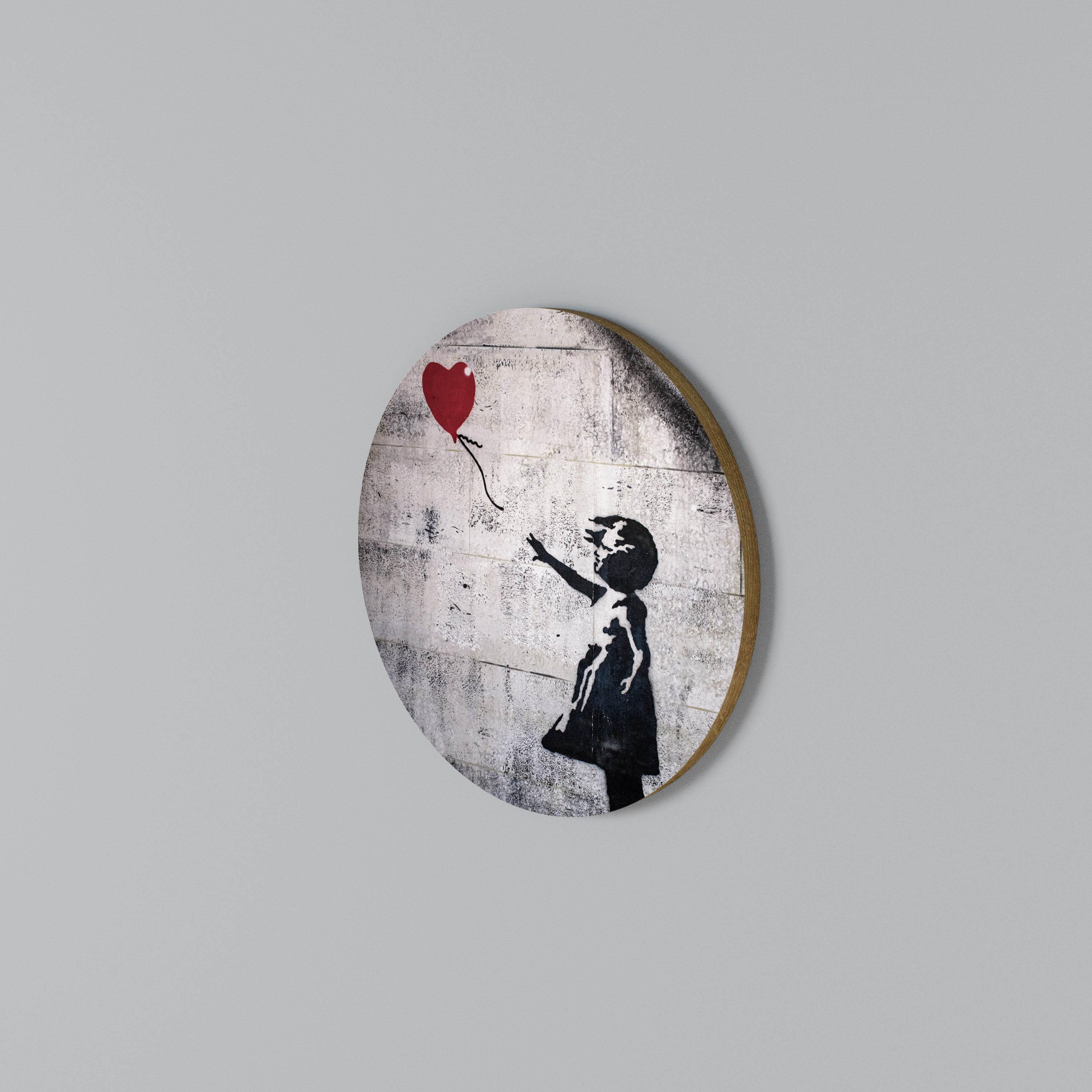 BALLON GIRL (BANKSY) Rund väggdekor