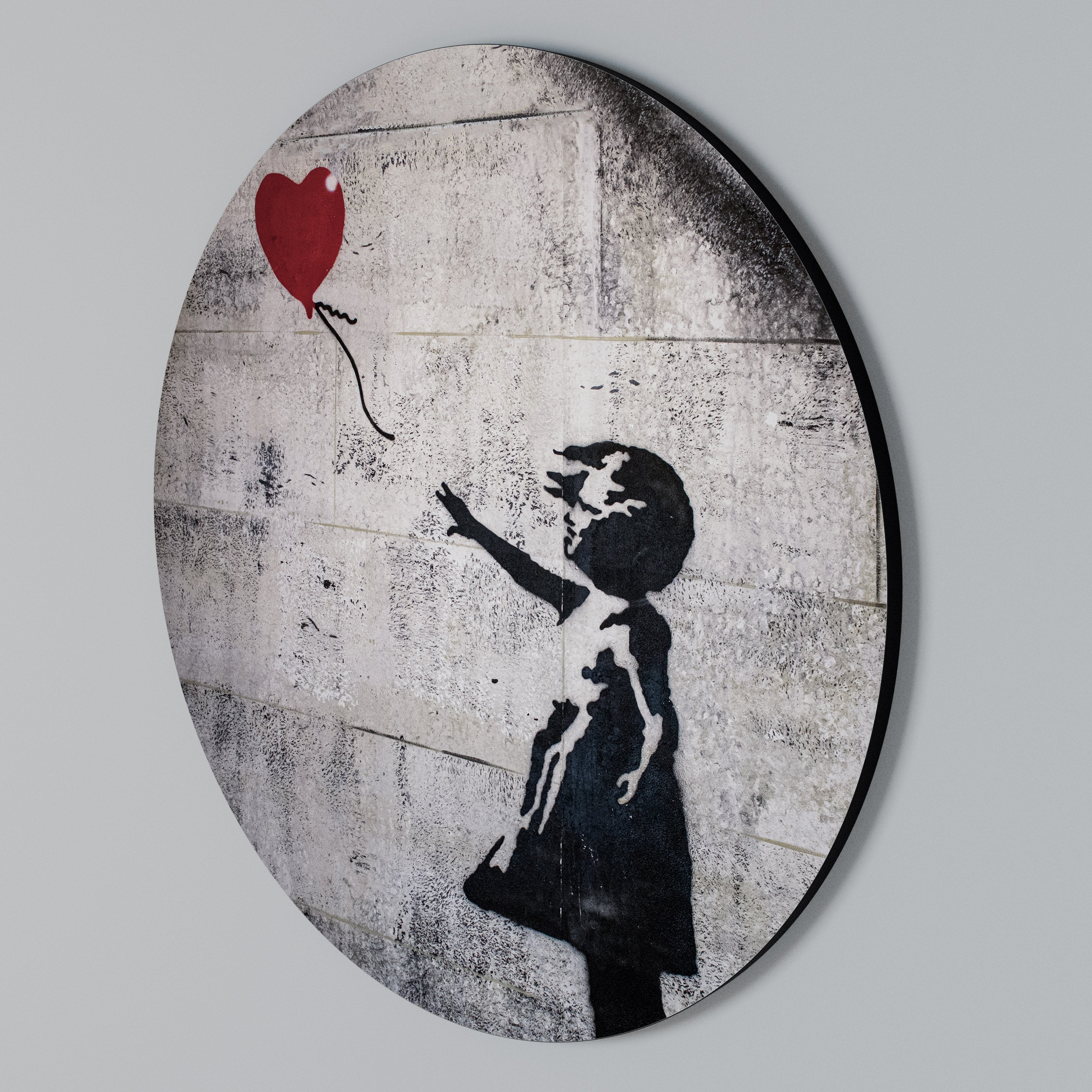 BALLON GIRL (BANKSY) Rund väggdekor